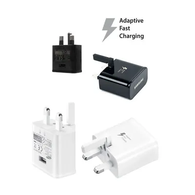 £8.45 • Buy Fast Charging Plug USB UK Wall Charger Mains Plug Adapter For All Samsung Phones