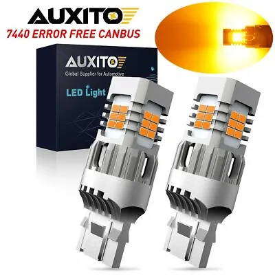 AUXITO Amber 7443/7440 LED Front Turn Signal Light Bulbs No Hyper Flash Canbus A • $18.99