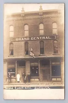 Grand Central Hotel SMETHPORT Pennsylvania RPPC McKean County Photo ~1910s • $49.99