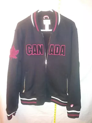 $14.99 • Buy 🍁Hudson’s Bay Canada Olympic Jacket Mens Sz Medium BLACK Full Zip🍁 