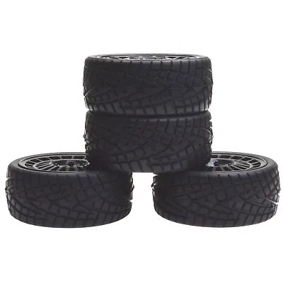 1/10 Onroad Rc Car Wheels Tires Set For Tamiya TT01 TT02 TT01E XV01 DF03 • $18.99