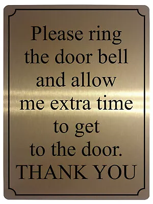 £11.88 • Buy W472 Please Ring The Door Bell Metal Aluminium Plaque Sign House Garden Gate