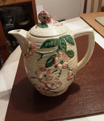 £3.50 • Buy VINTAGE MALING LUSTRE WARE APPLE BLOSSOM  TEA POT 1930's NEWCASTLE LUSTRE WARE