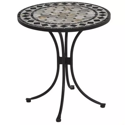 Bowery Hill Patio Bistro Table In Black And Gray • $185.99