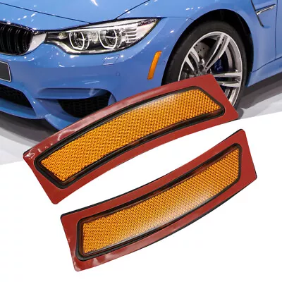 Amber Lens Front Bumper Reflector Side Marker Lights For Bmw F30 F32 F36 M Sport • $18.04