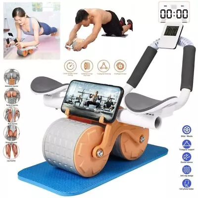  Ab Plank Abdominal Roller Wheel For Core Trainer Elbow Support Automatic Reboun • £9.99