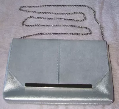 Matalan - Silver Grey - Women's Clutch / Shoulder Bag / Crossbody / Handbag • £6.64