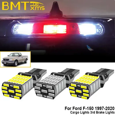 2 White 1 Red 912 921 LED Cargo 3rd Brake Light For 1997-2021 Ford F150 Pickup • $11.98