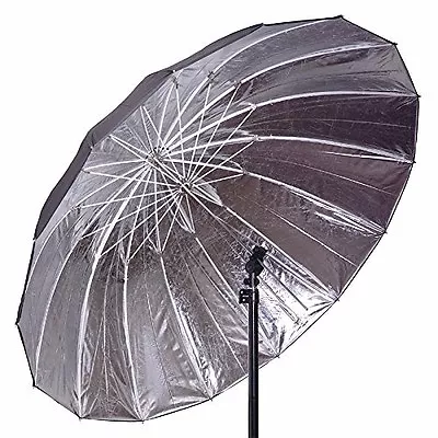 57  Strobe Speedlight Flash Reflector Silver Black Reflective Parabolic Umbrella • $25.59
