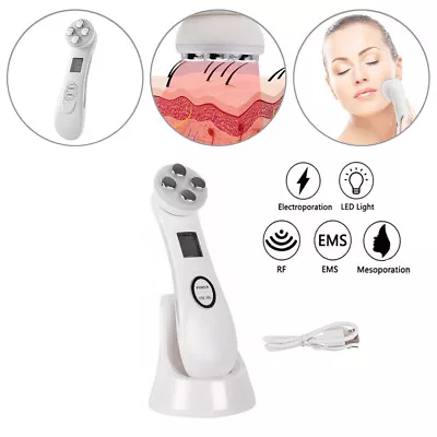 5 In 1 LED RF Beauty Instrument Ultrasonic Skin Tightening Machine White AU • $31.55