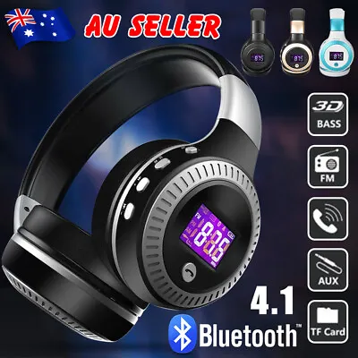 $28.75 • Buy Wireless Headphones Bluetooth Earphones Over Ear Headset Noise Cancelling Stereo