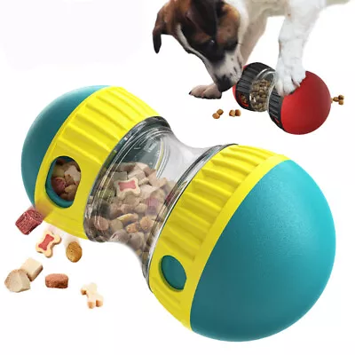 Pet Treat Dispensing Ball Puzzle Toy Interactive Toy Slow Feeder Game Dogs Cats • £8.26
