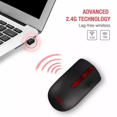 Wireless USB Cordless Mouse Optical Scroll With Mouse Pad For Mac Windows PC  • £7.99