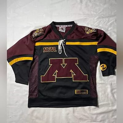 VTG Minnesota Gophers Embroidered Hockey Jersey Size Youth Medium Zephyr Hockey • $50