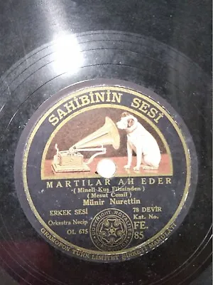 SAHIBININ SESI Ethnic Folk RARE 78 RPM 10  TURKEY Turkish NINE RECORDS VG+ • $2000