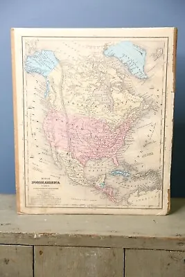 Antique Atlas Map Book 1852 North America Original Olney's School Geography • $24.50