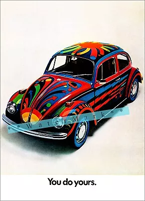 You Do You Flower Power VW 1970 Vintage Poster Print Retro Style Pop Art • $21.58