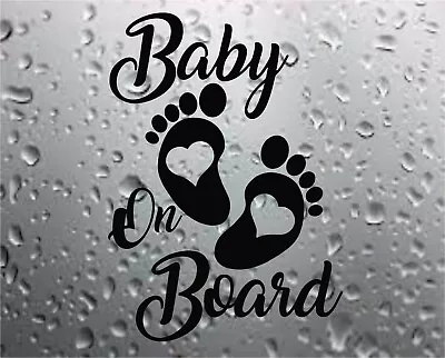 Baby On Board  Child Window Bumper Car Sign Window Sticker • £2.80