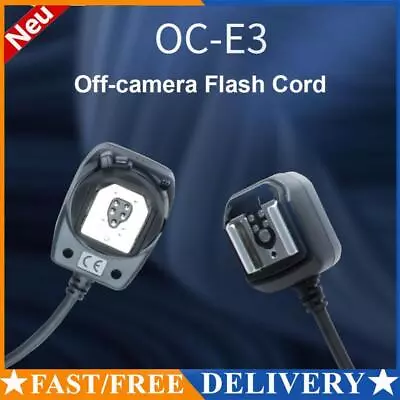 Off-Camera Flash Sync Extension Cord 1.2m Camera Extension Cable For Canon 580EX • £16.31