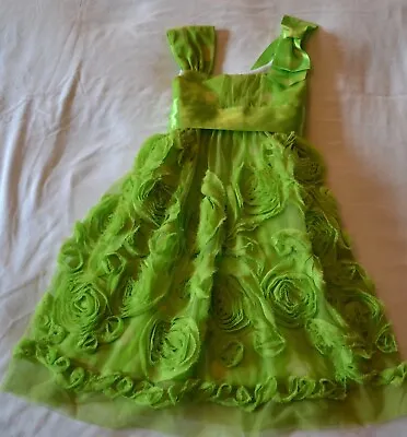 £13.82 • Buy Beautiful Bonnie Jean Girl's Party Church Dress Green Sz 5 Sleeveless 