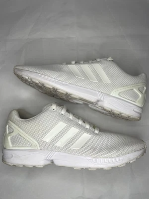 £24.50 • Buy Adidas Originals ZX Flux Torsion White Trainers UK Size 10 Good Condition