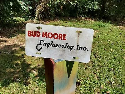 Bud Moore Engineering Nascar Speed Shop Booster License Plate Tag Vintage Look • $30