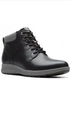 £49 • Buy CLARKS Unstructured Un Adorn Walk Ladies Black Leather Boots UK Size 9 E /