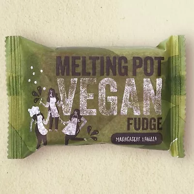Melting Pot Vegan Fudge VANILLA Fudge 90g Slab Handmade Sweets Personalised Gift • £3.95