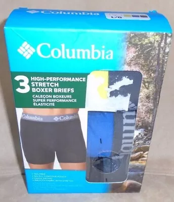 New Men's  Columbia High Performance Stretch Boxer Briefs 3 Pack Underwear  • $20.94