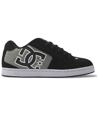 DC Net 302361-KBA Mens Black Nubuck Lace Up Skate Inspired Sneakers Shoes • $45.99