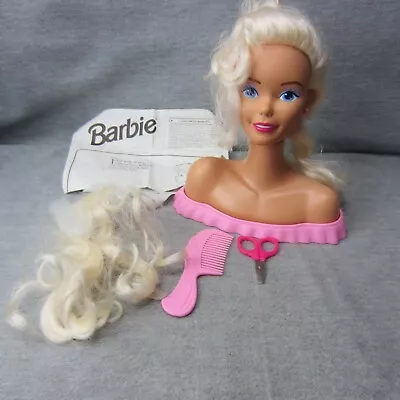 Vintage Barbie Hair Styling Head Two Add Hairpiece Comb 1994 • $24.99