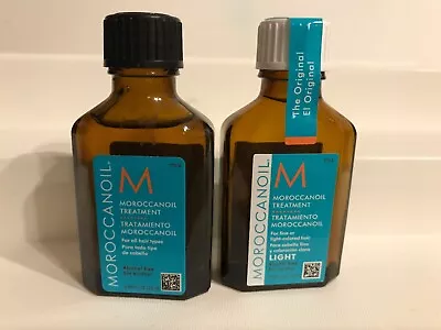 2x Moroccanoil Oil Treatment Original And LIGHT  .85 Oz / 25 Ml  EA  NEW • $24.99