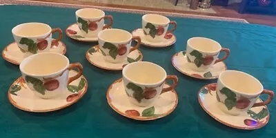 Vtg Franciscan Apple Pattern Hand Painted Cups & Saucers - Price For 1 Set • $5