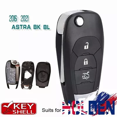 3 Button Flip Remote Key Shell Case Fob To Suit Holden Astra BK BL 2016 - 2021 • $16.80