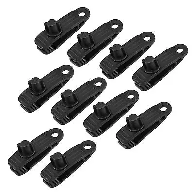 $16.14 • Buy 10 Pcs Tent Clips, Tarp Clamps Lock Grip Awning Camp Canopy, Black