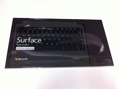 Microsoft Surface Type Cover 2 RT Pro 1 Pro 2 Backlit Keyboard  -   Black 1561 • $189.99