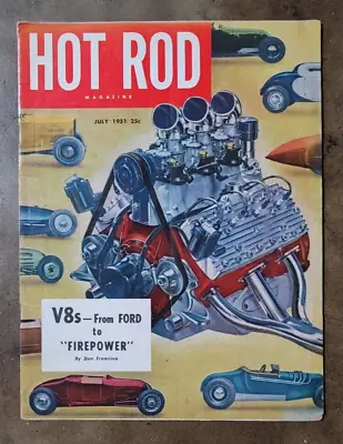 HOT ROD 1951 Vtg FLATHEAD FORD El Mirage SCTA 35 Cad Pheaton PinUp Hemi V8 Old • $39.99