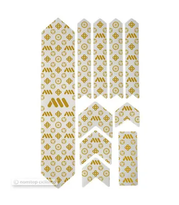 All Mountain Style HONEYCOMB MTB Frame Guard Protection Stickers COUTURE GOLD XL • $34.95