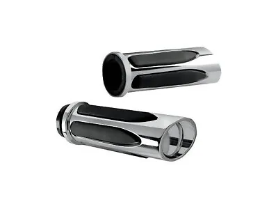 Arlen Ness Chrome Comfort Deep Cut Grips Harley 08-17 FLT FLHT FLTR FLHX • $167.95