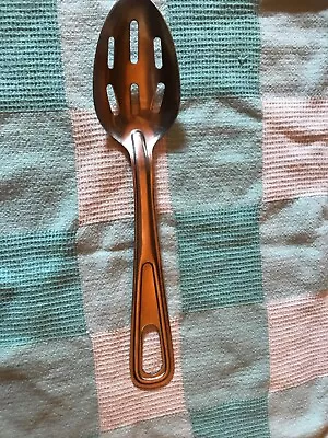 Vintage Solid Stainless Steel Slotted Serving Spoon Japan Unbranded • $9.99