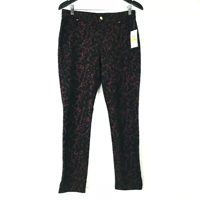 Michael Kors Pant Legging Womens Size Medium Red Cinnabar Crinkle Textured • $55