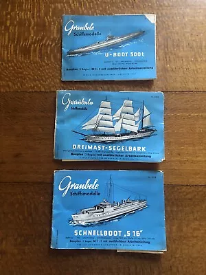 Schiffsmodelle German Boat Model Instructions Lot  Vintage. Hard To Find • $27