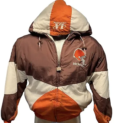 VTG Cleveland Browns Proline NFL Insulated Jacket Coat Boys Sz 14-16 Korea • $55