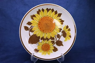 Mikasa Cera Stone SUNFLOWERS 12   Round Chop Serving Plate Japan Sun Blaze • $8.99