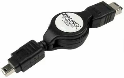 Cables Unlimited ZIP-1394-C07 ZipLinq Retractable 6-Pin To 4-Pin Firewire Cable • $5.75