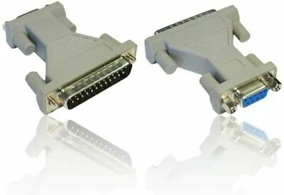 Db9f To Db25m Serial Port Adapter Rs232 9 Pin Female To 25 Pin Male Converter • £3.98