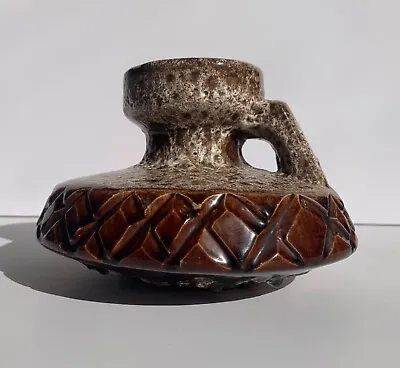 Mid 20th Century Rare Israeli Judaica   KADAN   Lava Art Pottery Vase 60s • $59.99