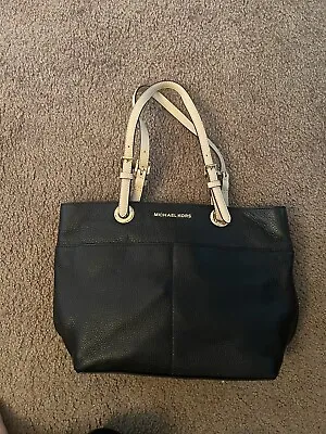 Michael Kors Tote Bedford Pebbled Leather Black  Blk Interior Zip Good Condition • $35