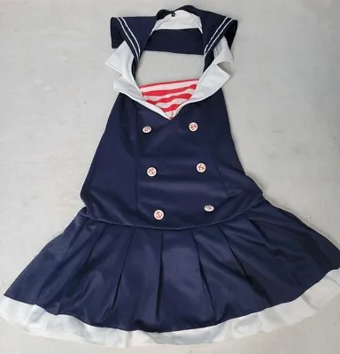 Sailor Babe Navy Nautical Halloween Costume Nautical Dress Adult S By Leg Avenue • $16.95