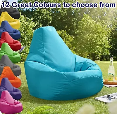 Highback Beanbag Garden Beanbags Indoor Outdoor Bean Bag Ready Filled SECONDS • £29.99